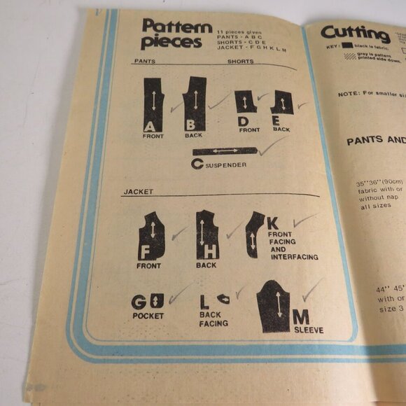 Simplicity 8842 Sewing Pattern Toddler Size 4 UNCUT Pants, suspenders, Jacket - Picture 4 of 5